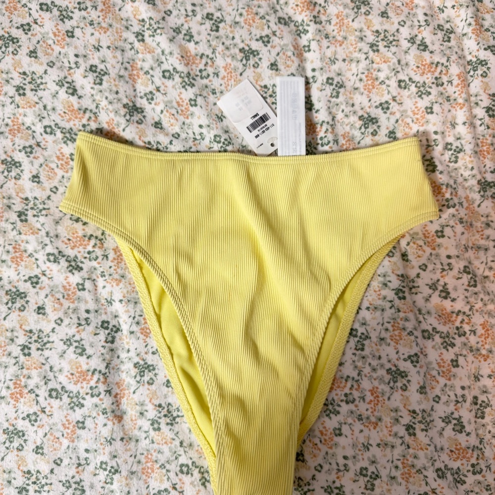 Gilly Hicks Sunny Yellow Ribbed Bikini Bottoms